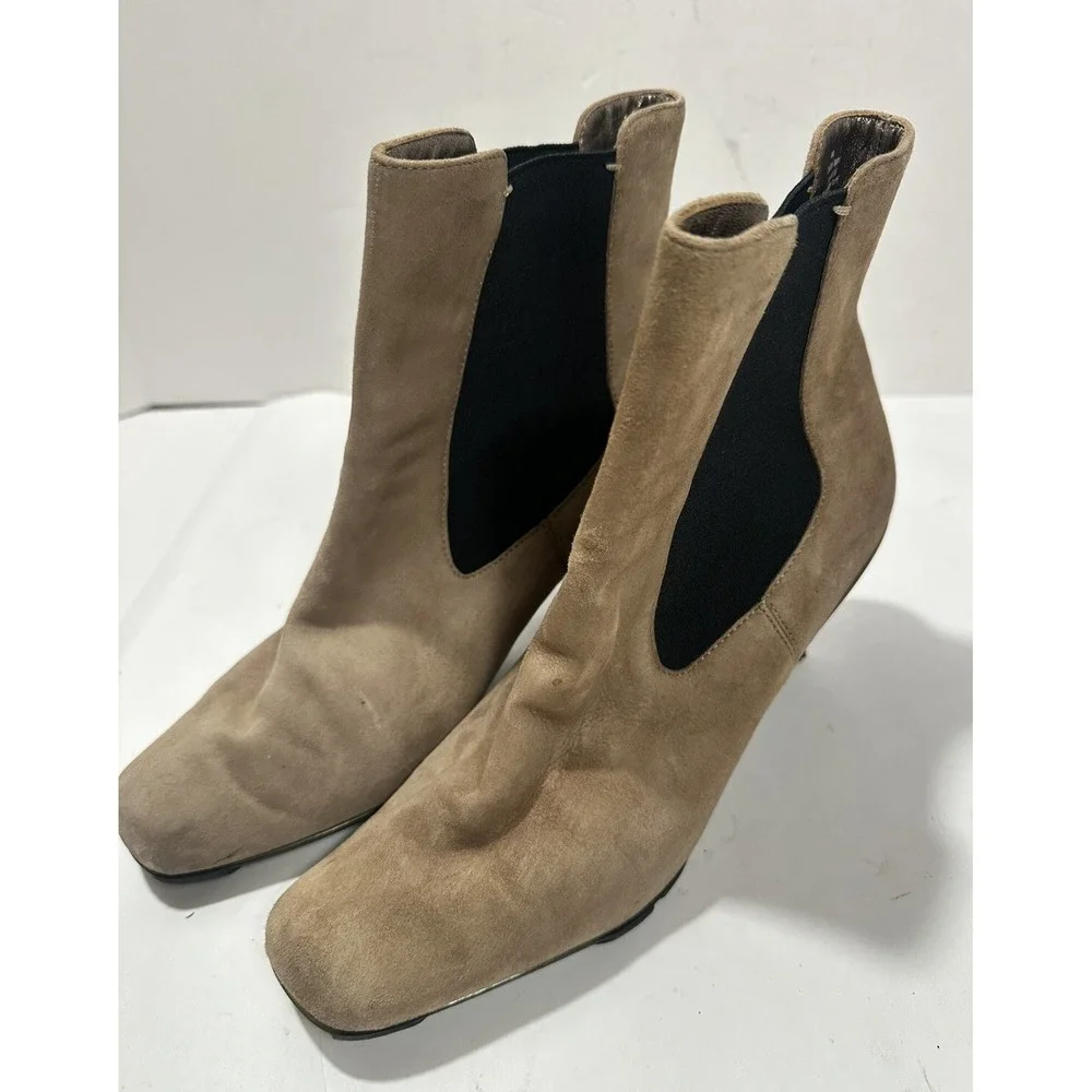 Asgi‎ Boots Womens 8.5 M Ankle Booties Brown Leather 030808